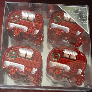Set of 4 Christmas Elegance Camper Set NEW